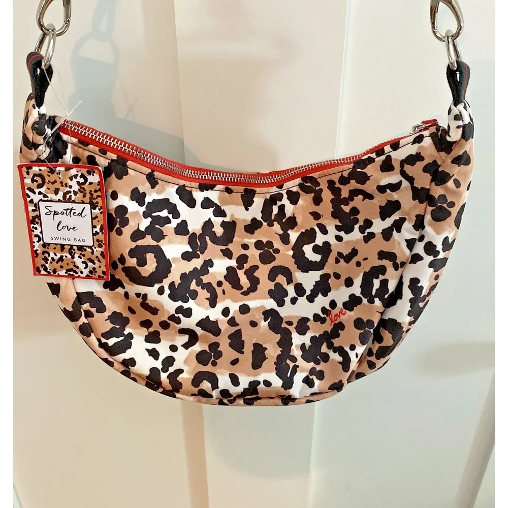 Brighton Spotted Love Swing Bag Leopard Print NEW with Tag
